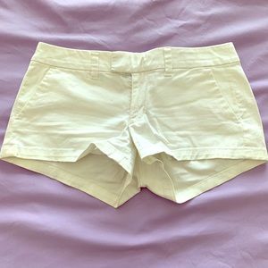 White stretchy booty shorts! American Eagle